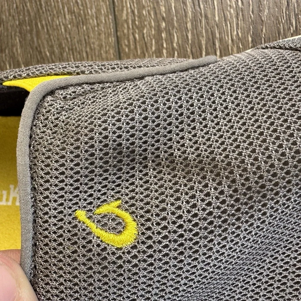 Olukai Nohea Mesh Men's Casual Slip On Boat Shoes Sz 8 Gray Yellow 10188-RK12